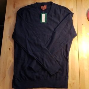 Medium "Riverside" Men's Red Ale V-Neck Sweater